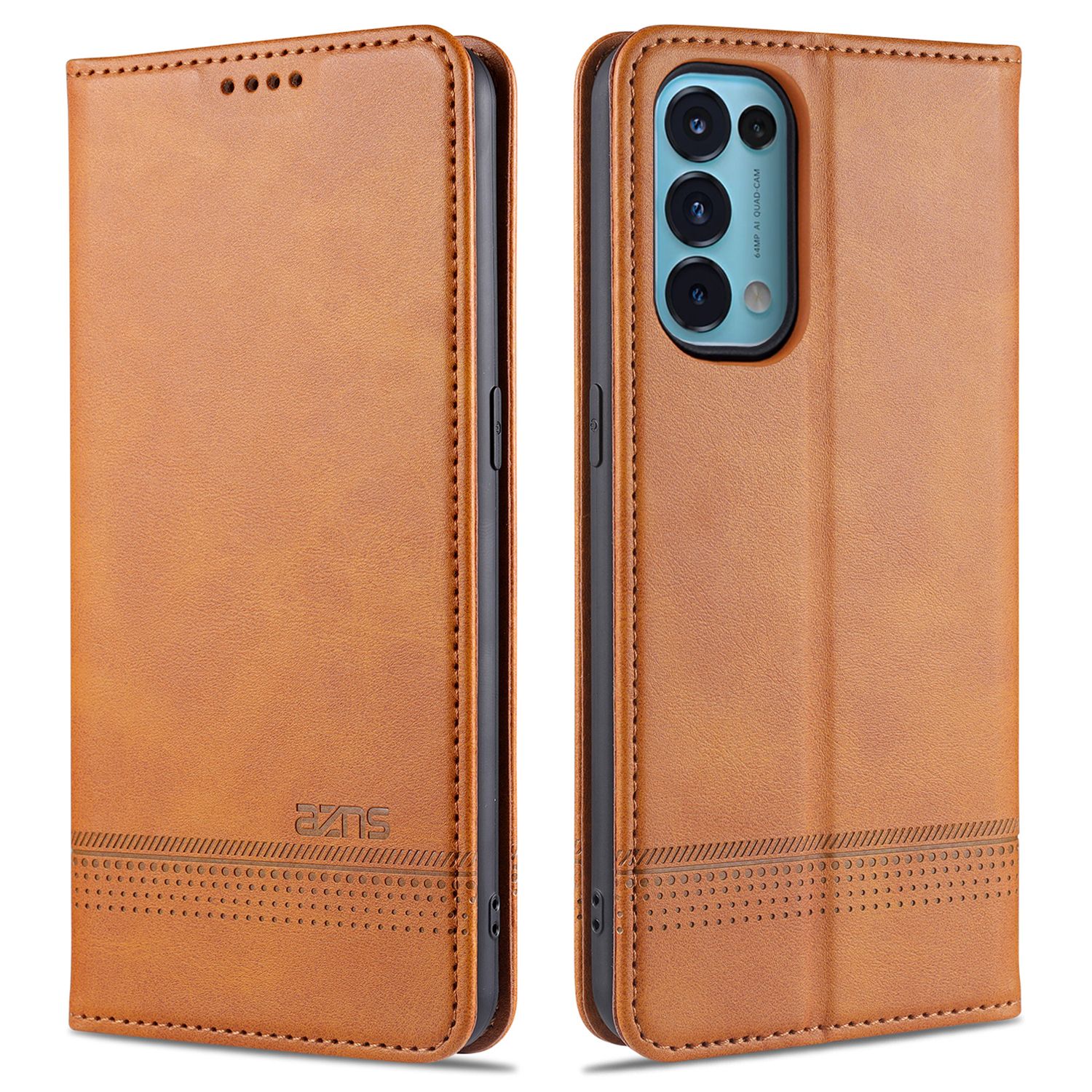 Leather Case for OPPO Reno5 Pro 5G Vintage Flip Wallet Card Slots Magnetic Closure TPU Inner Stand Cover
