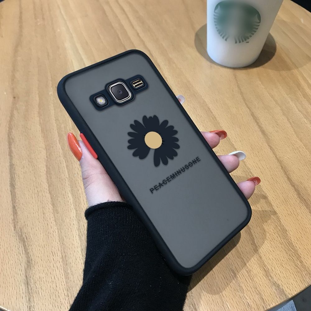 Jizetin for Samsung J2 2015 Back Cover Small Fresh Daisies Mobile Phone Case Ultra Thin Full Lens Protection Phone Case for Girl