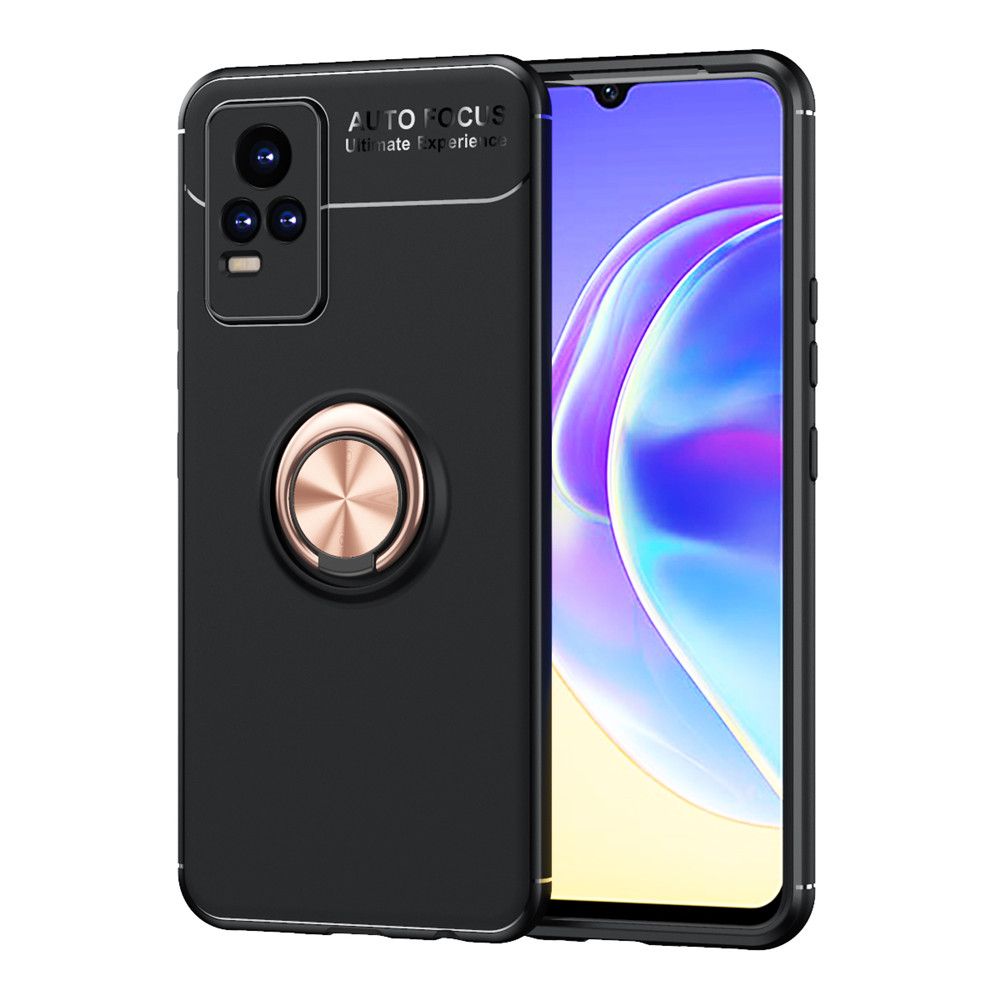 For vivo V21e Case Slim Mix Color Fashion Softcase Back Cover with Ring Stand
