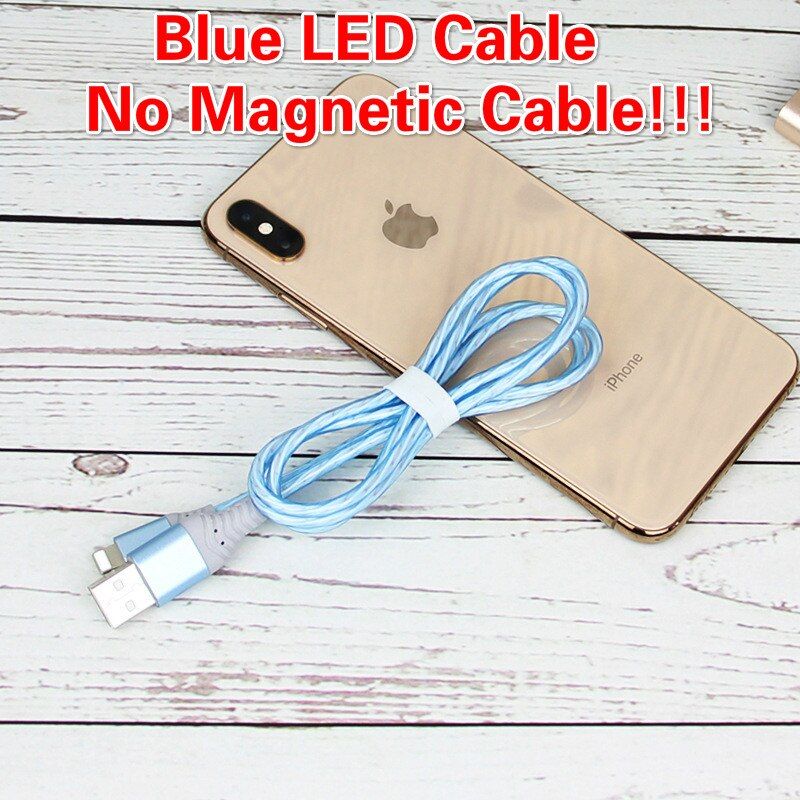 LED USB Cable Magnetic Charger Cable Micro USB C Type C Magnet Charging Wire Tipo C Tape C Fast Charge Cord Android Phone Cables