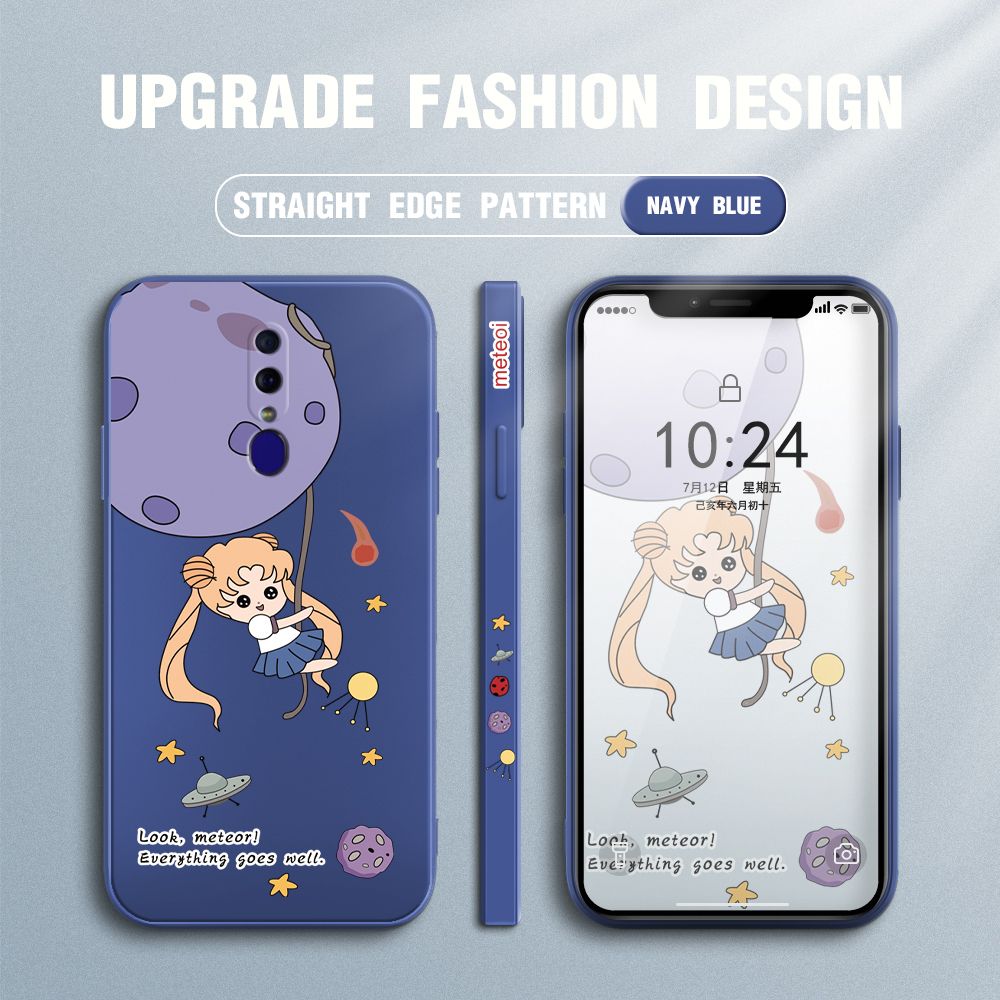 UCUC for OPPO F11 Back Cover Beauty Warrior Ultra Thin Soft Luxury Square Multicolor Liquid Silicone Phone Case