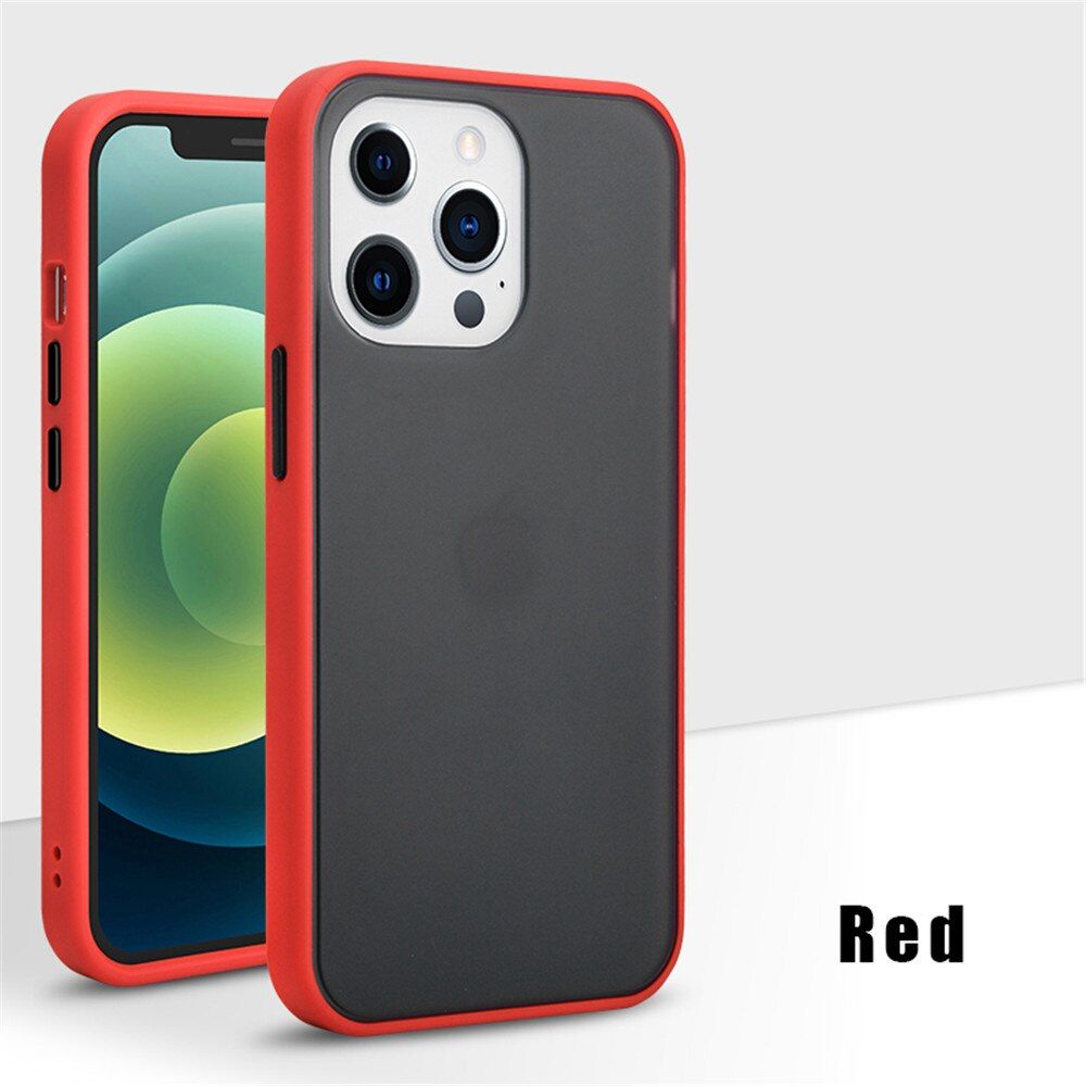 For iPhone 13 12 11 Pro Max Shockproof Bumper Armor Matte Case For iPhone X XS 7 8 Plus SE2 Mini Skin Soft Hard PC Cover Fundas