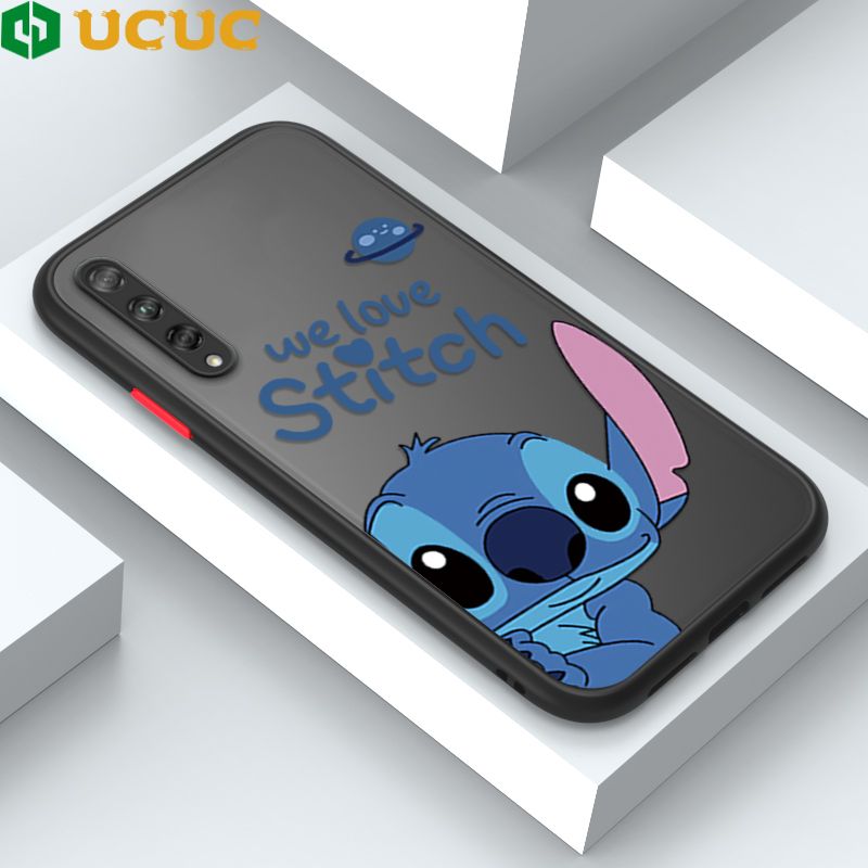 UCUC for Honor 9X Pro Back Cover Peeping Stitch Frosted Transparent Hard Phone Case Thin Shockproof Full Cover Camera Protect Case