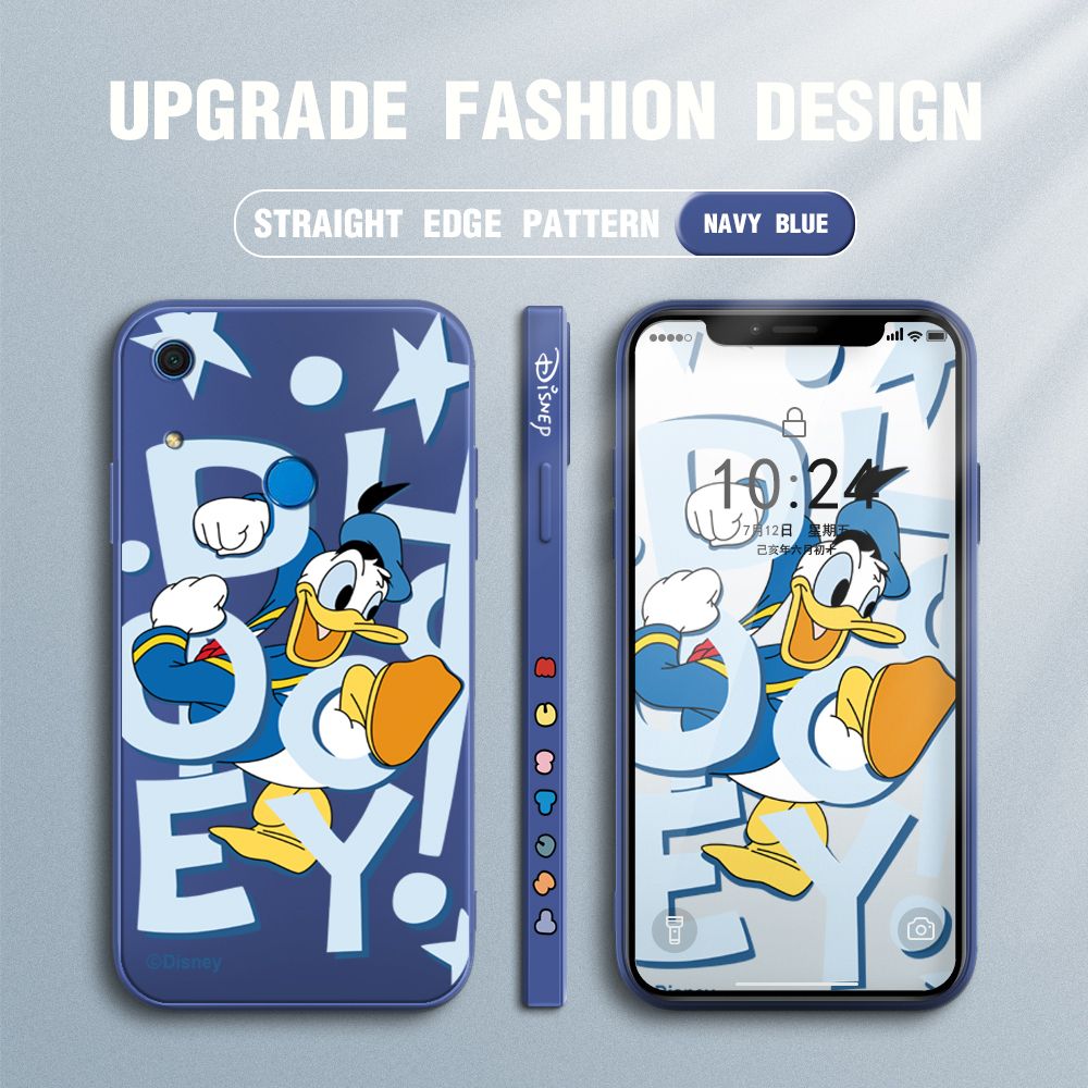 UCUC for Huawei Y6S Back Cover Cute Cartoon Characters Ultra Thin Soft Luxury Square Multicolor Liquid Silicone Phone Case