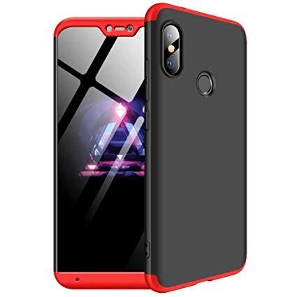 For Xiaomi Note 6 Pro 360 Degree GKK Phone Back Cover - Black and Red