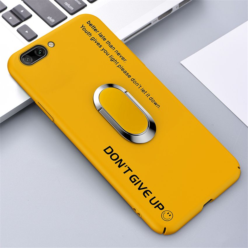 lthmy Ultra-thin Colorful Matte Hard PC Phone Case For Oppo R11 Magnetic Stand Cute Frosted Cover