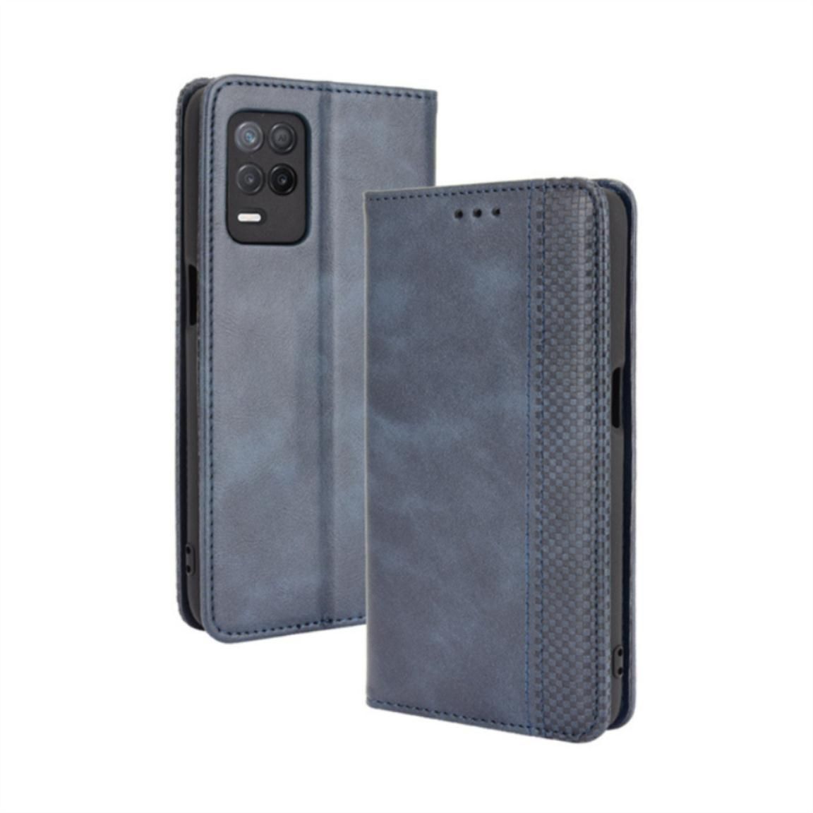 Case For Realme 8 5g Casing Retro Leather Case Card Wallet Tpu Back Cover Protective Case Magnetic Suction Cover Stand Phone Case