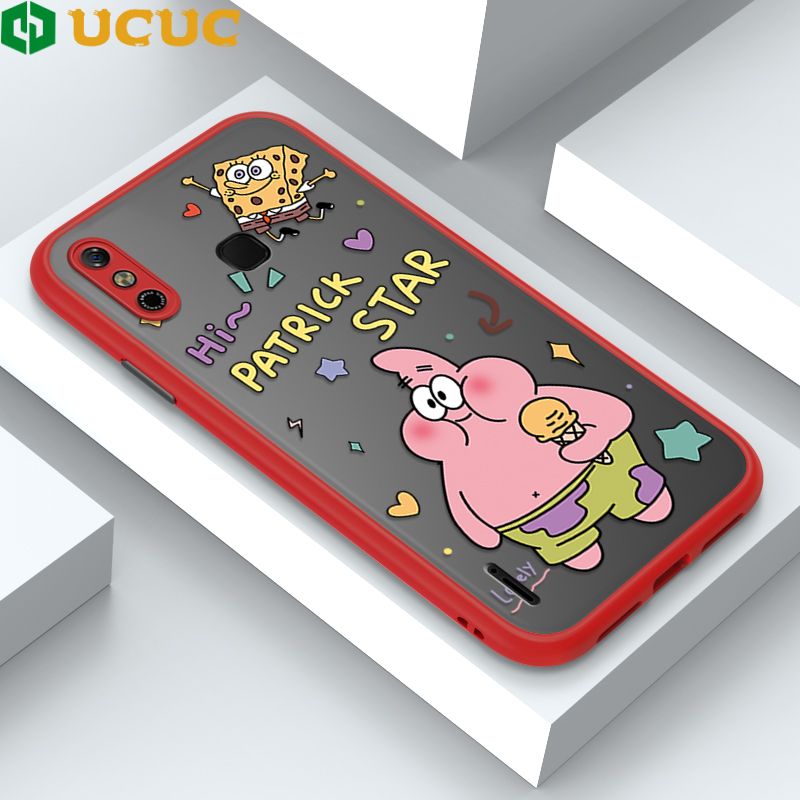 UCUC for Infinix Smart 4 Back Cover Pie Gig Star Frosted Transparent Hard Phone Case Thin Shockproof Full Cover Camera Protect Case