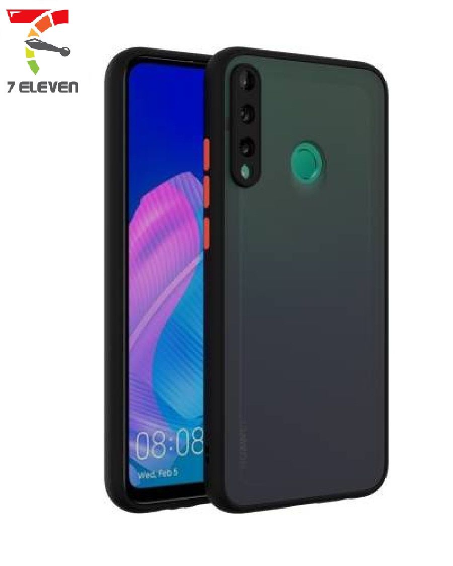 Huawei Y7P 2020 Smoky Translucent Hard Matte Case with Soft Edges, Shockproof Smooth Matte Feel Touch Smoke Case Cover