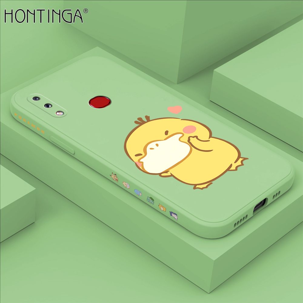 Hontinga for Samsung A10S Case Side Design Trendy Cartoon Sign Back Cover Soft Square Edge Pattern Liquid Silicone Phone Cases