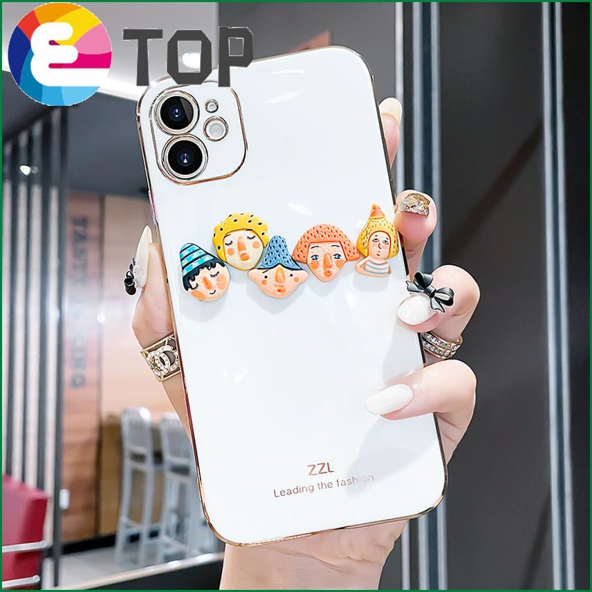 Suitable for Apple 13 mobile phone shell cute cartoon stereo iPhone11promax lens soft shell 12mini tide brand
