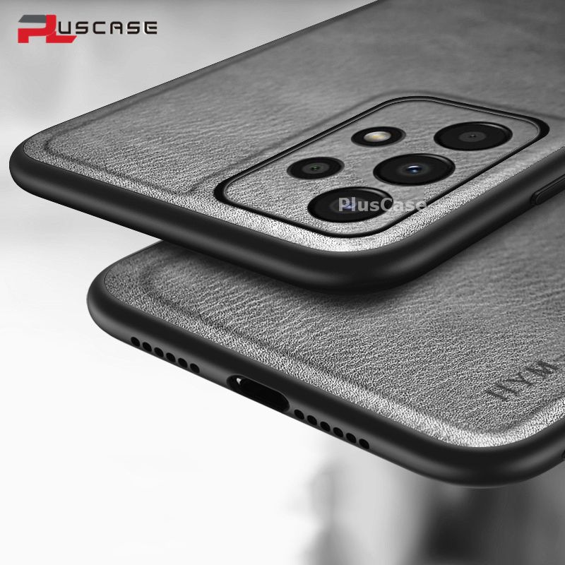 PlusCase for Samsung Galaxy A13 4G Slim PU Leather Case Matte Shockproof Phone Back Cover