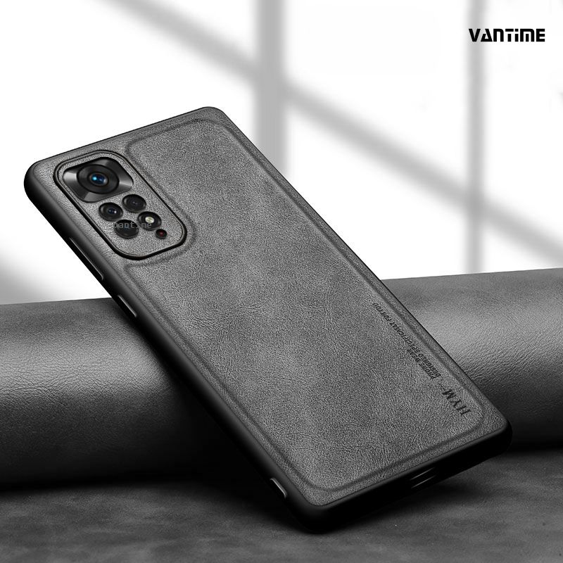 Vantime for Xiaomi Redmi Note 11S / Redmi Note 11 4G Case Soft Leather Camera Protect Matte Back Cover