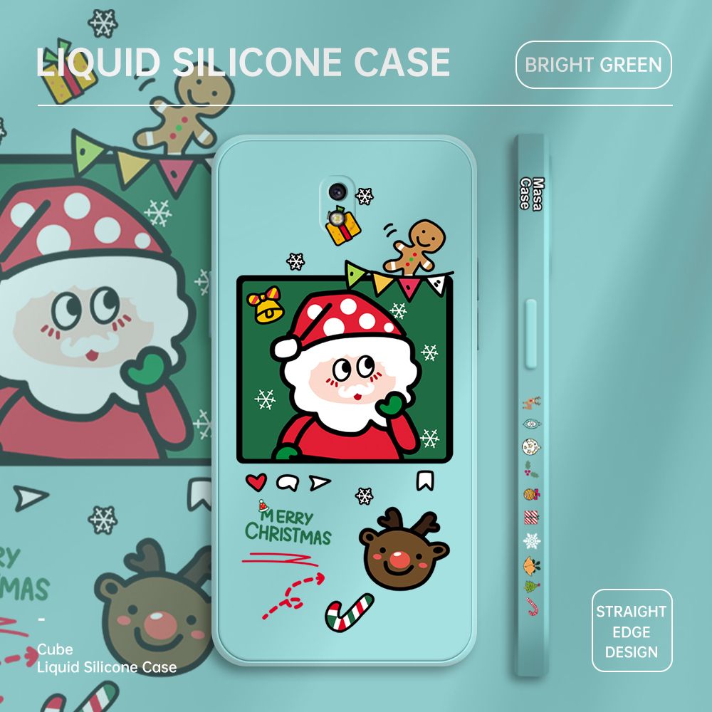 ZeroQiQi for Samsung J7 2017 Case Santa Claus Christmas Gifts Side Printing Cases Soft Liquid Silicone Phone Cover