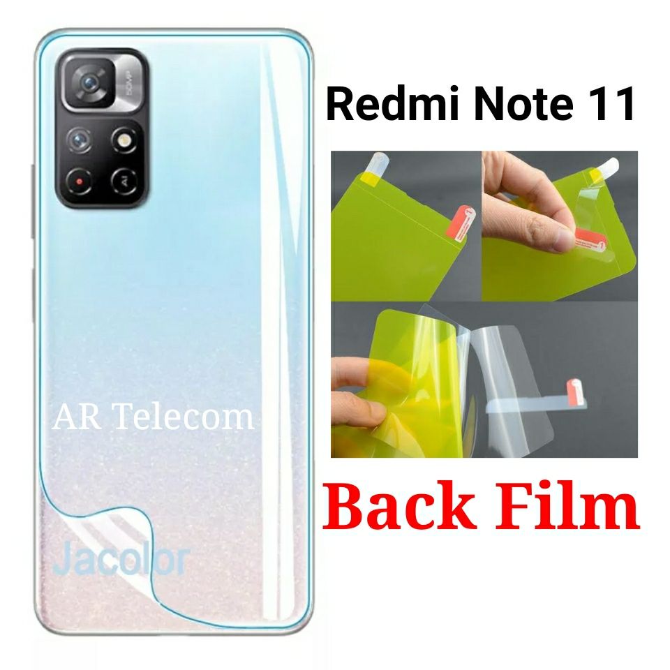 Back Clear Transparent Sticker Poly for Xiaomi Redmi Note 11T 5G / Note 11 (China) - Not Glass