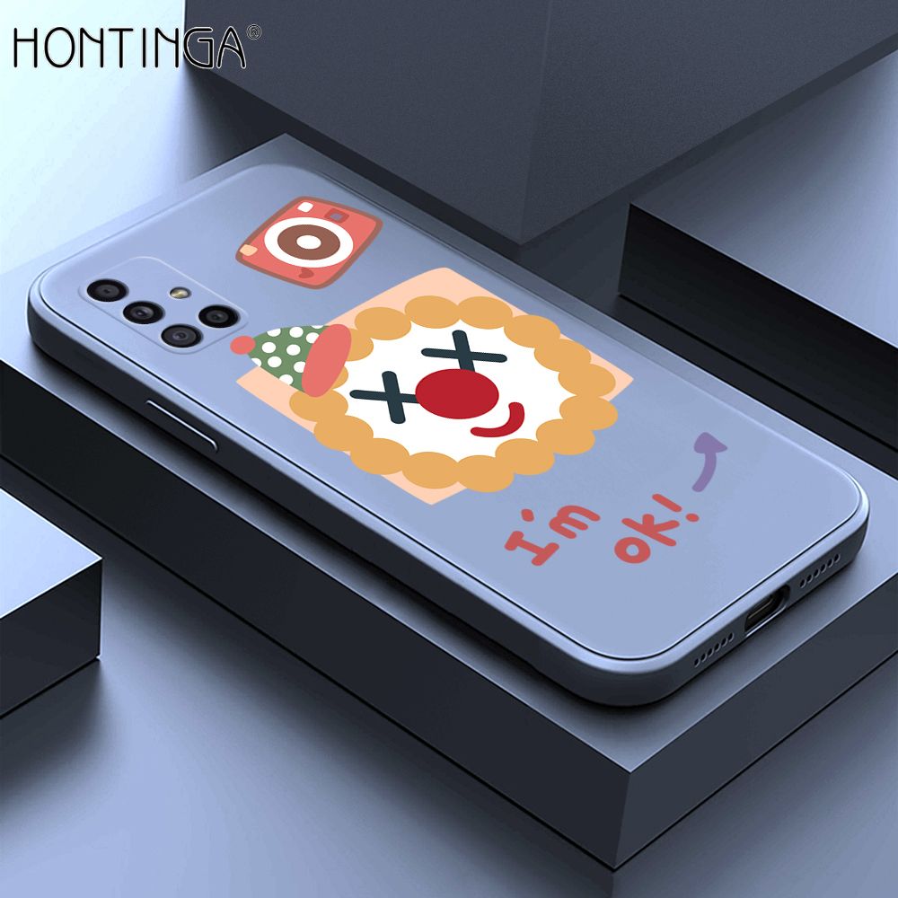 Hontinga for Samsung M51 Case New Cartoon Joker Phone Case Phone Case Soft Square Edge Silicone Cases Full Lens Cover Shockproof Protection Cover