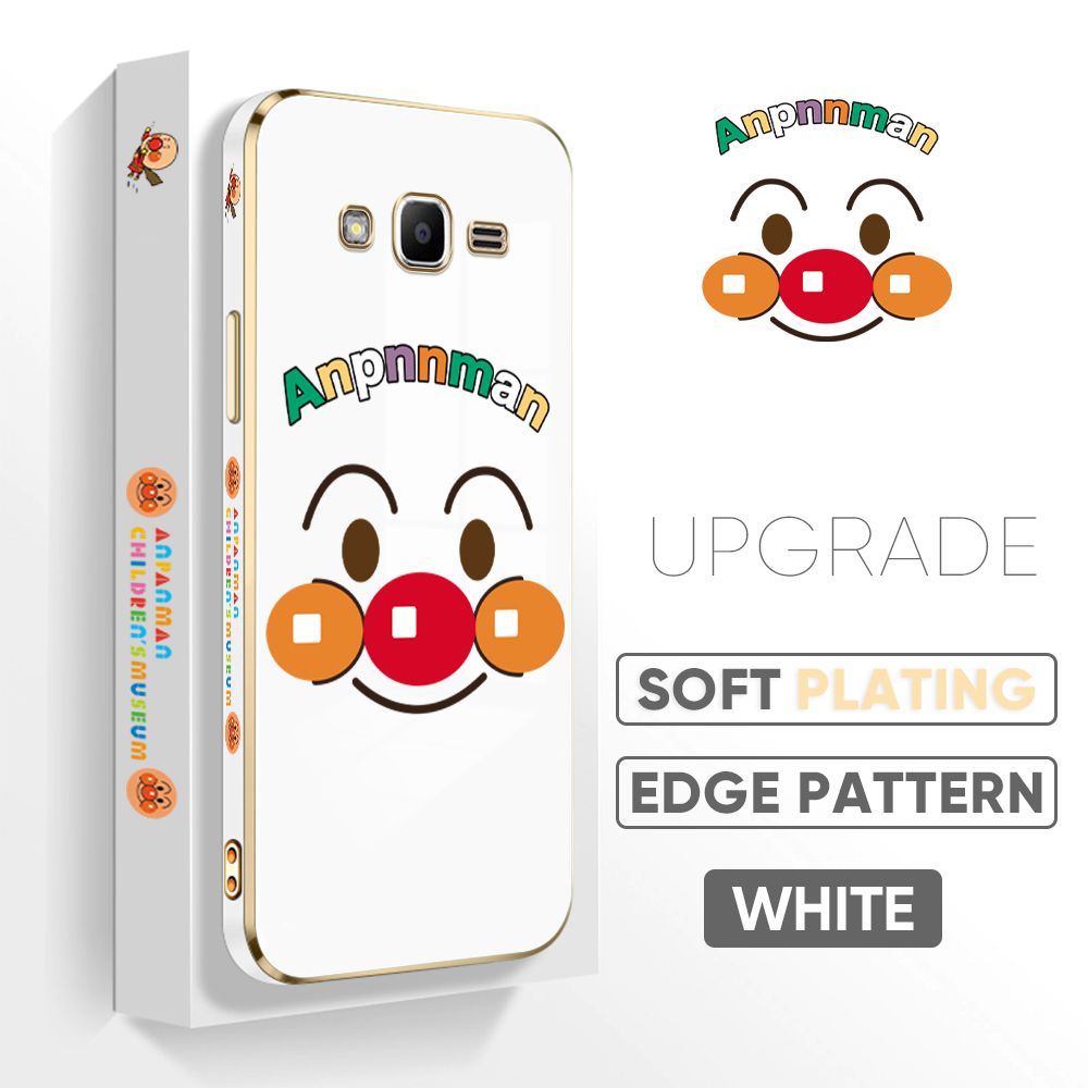 TA for Samsung Galaxy J2 Prime Back Cover + Free Lanyard Bread Superman Luxury 6D Plating Case Side Pattern Soft Silicone Square Phone Cases
