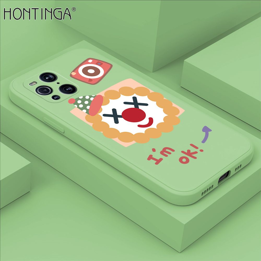 Hontinga for OPPO Find X3 / Find X3 Pro Case New Cartoon Joker Phone Case Phone Case Soft Square Edge Silicone Cases Full Lens Cover Shockproof Protection Cover
