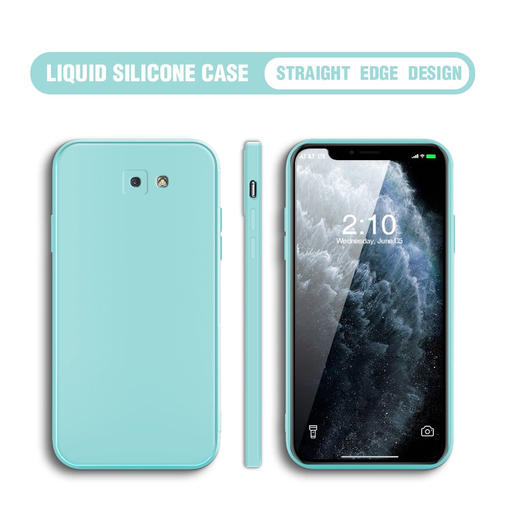 Jizetin for Samsung J5 Prime Case Thin Soft Luxury Square Liquid Silicone Phone Case Candy Cover