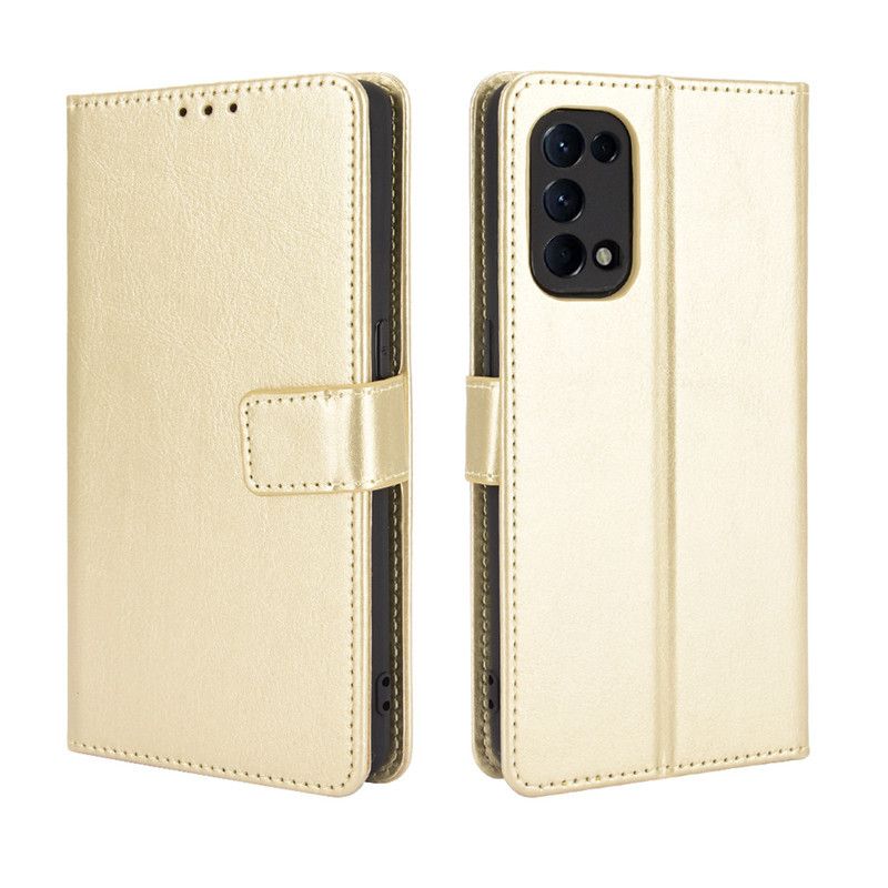 Holster Flip Stand Wallet Crazy Horse PU Leather Case For Oppo Reno5 4G Cover