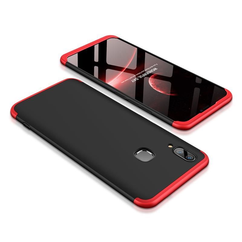 Oppo Y85 360 Degree GKK Phone Back Cover - Black & Red