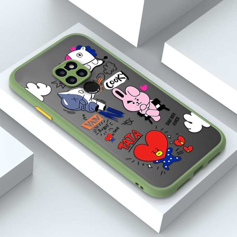 Jizetin for Huawei Mate 20 Cover BTS Animation Image Soft Edge Frosted Transparent Phone Case