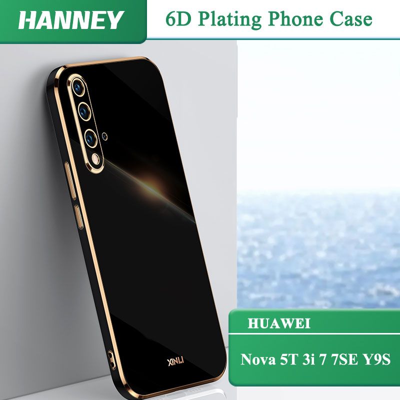 For Huawei Nova 5T 3i 7 7SE 3 4 5 7i Y9S Phone Case Luxury Square Plating Shockproof Soft Silicone Back Cover Casing XL-03