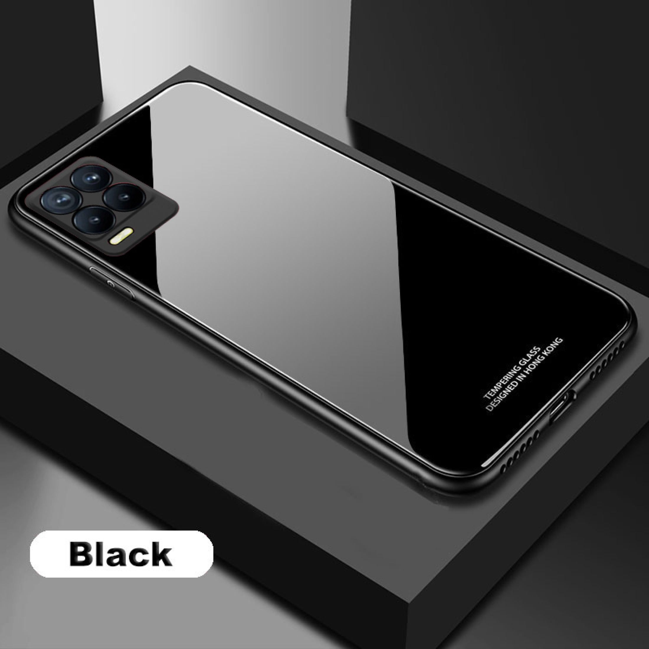 Realme 8 4G / Realme 8 Pro - { DESIGNED IN HONG KONG } Premium Quality Tempered Glass + TPU Glass Case Backcover Scratchproof Protective Phone Case - মোবাইল ফোন - Phone - Phone