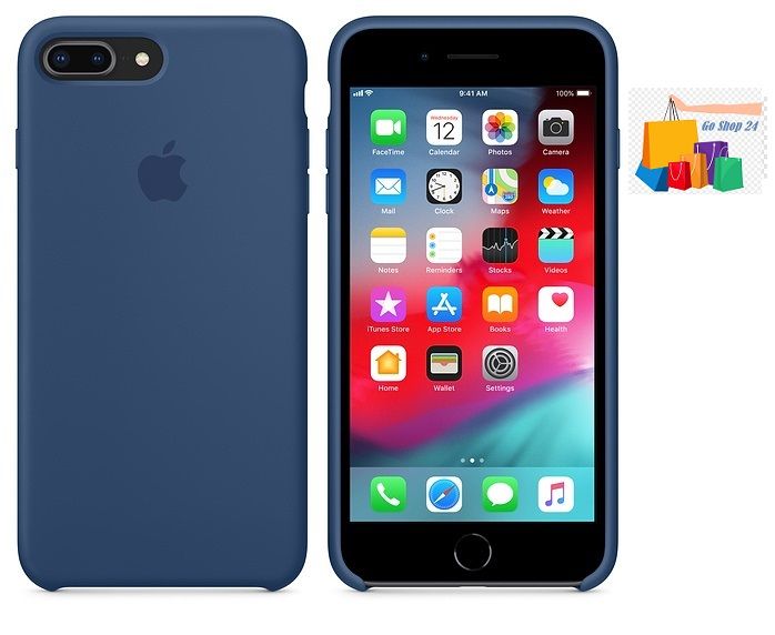 Silicone Back Case Cover For Apple iPhone 8 Plus - Phone - Camera
