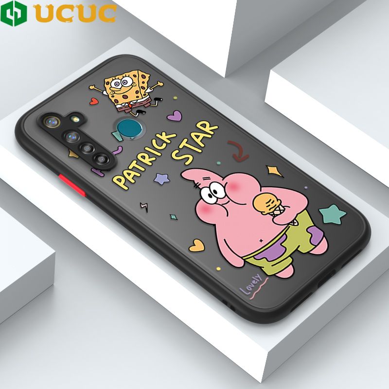 UCUC for Realme 5 Pro Back Cover Pie Gig Star Frosted Transparent Hard Phone Case Thin Shockproof Full Cover Camera Protect Case