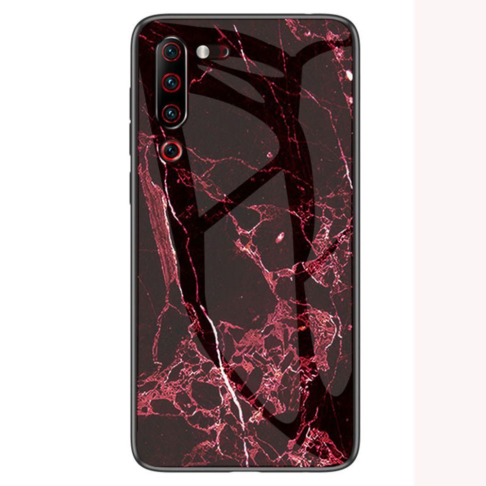 Case for Lenovo Z6 Pro Tempered Glass Protective Layer on the Back and TPU Bumper Anti+shock Shock Absorption Protective Cover