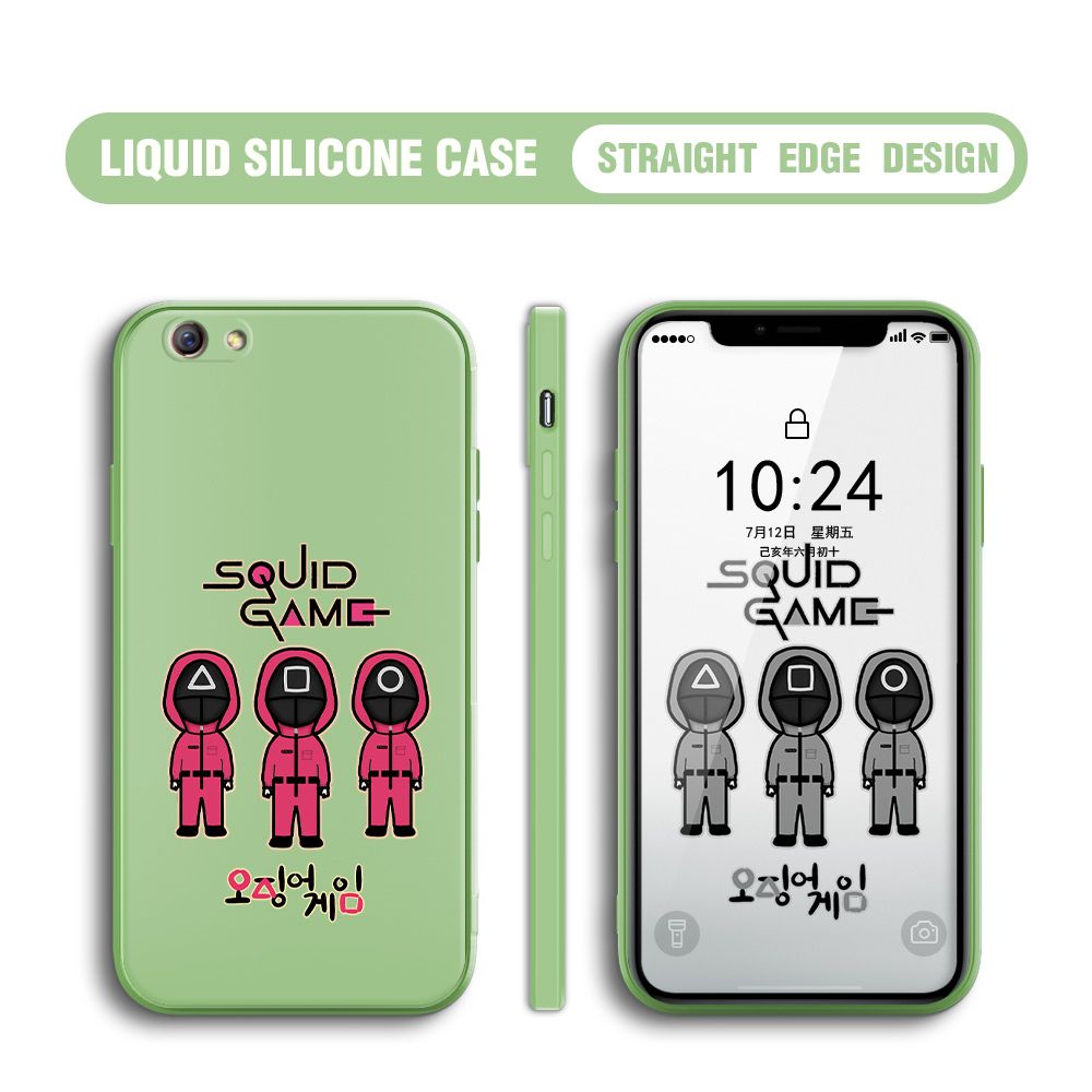 UCUC for OPPO R9S Plus Case Trend Cartoon Korean Squid Phone Cover Liquid Silicone Case Phone Protective Case