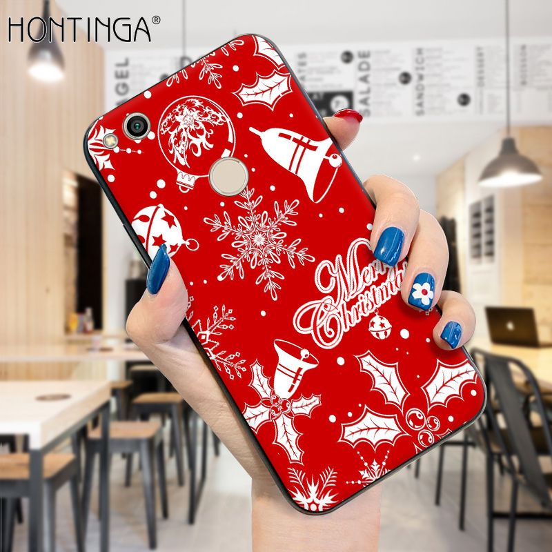 Hontinga for Redmi 4X Case Merry Christmas Gifts for Girls Boys Phone Cover Shockproof Soft Silicone TPU Cases