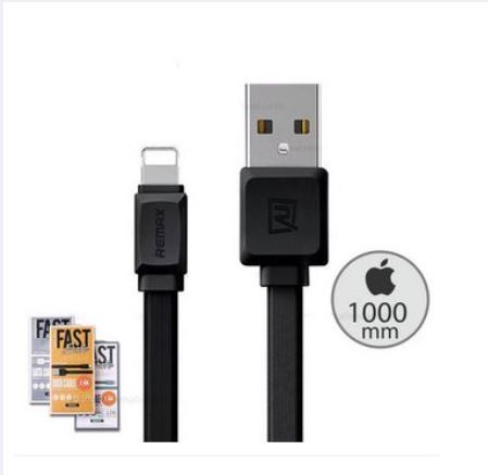 Remax RC-129i Lightning Fast Charging Data Cable - Black / White / Grey
