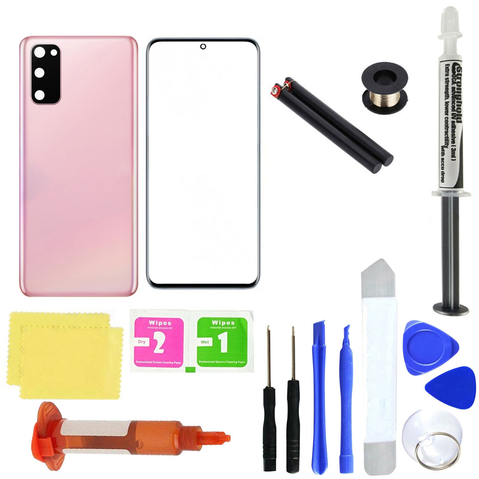 Professional Replacement Front Glass Screen Back Cover Repair Tools Kit for Samsung Galaxy S20 S20 Plus S20 Ultra