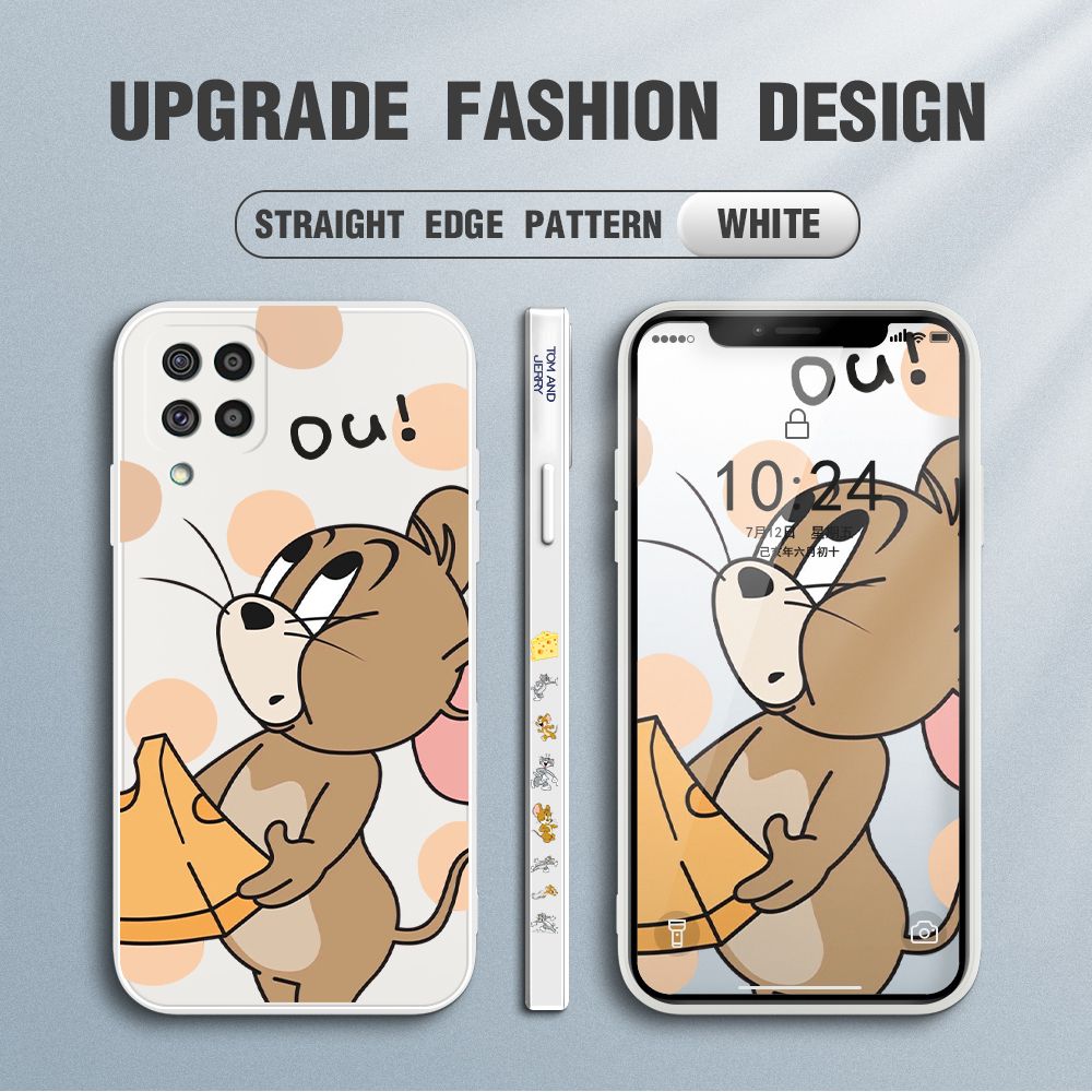FHKL for Samsung Galaxy M62 F62 Back Cover Jerry Side design Soft Case Multicolor Liquid Silicone Phone Cases