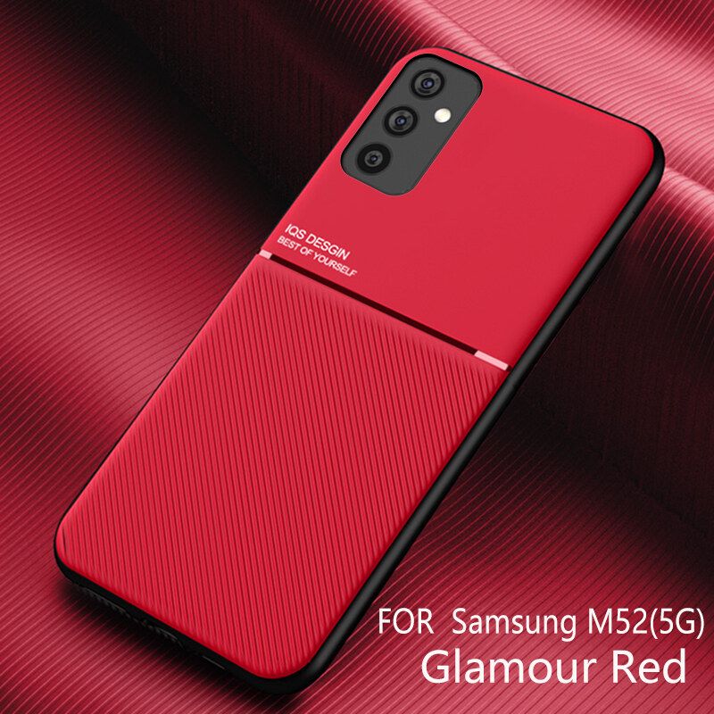 Case For Samsung Galaxy M52 Casing Anti-fall Soft Non-slip Silicone Grain Back Cover