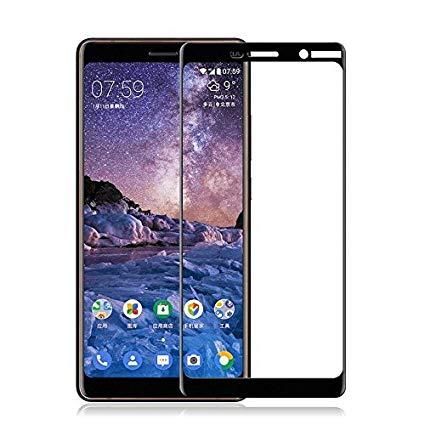 5D Glass Protector For Nokia 7 Plus- Black