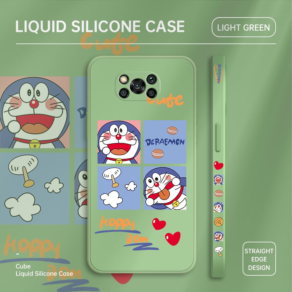 ZeroQiQi for Xiaomi Poco X3 Pro Case Cartoon Cat Phone Cover Soft Full Lens Protection Case Ultra Thin Soft Liquid Silicone Phone Case