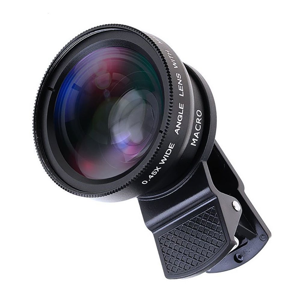 High quality and Professional HD Phone Camera Lens 2 in Lens 0.45X Wide Angle and Macro Phone Camera Replacement Len