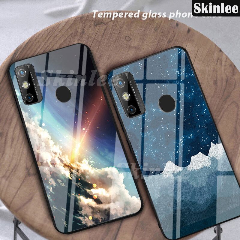 Phone Case Tecno Spark 6 Go Couple Starry Moon Back Cover Meteor Start for Tecno Spark6 Go Glossy Glass Cases