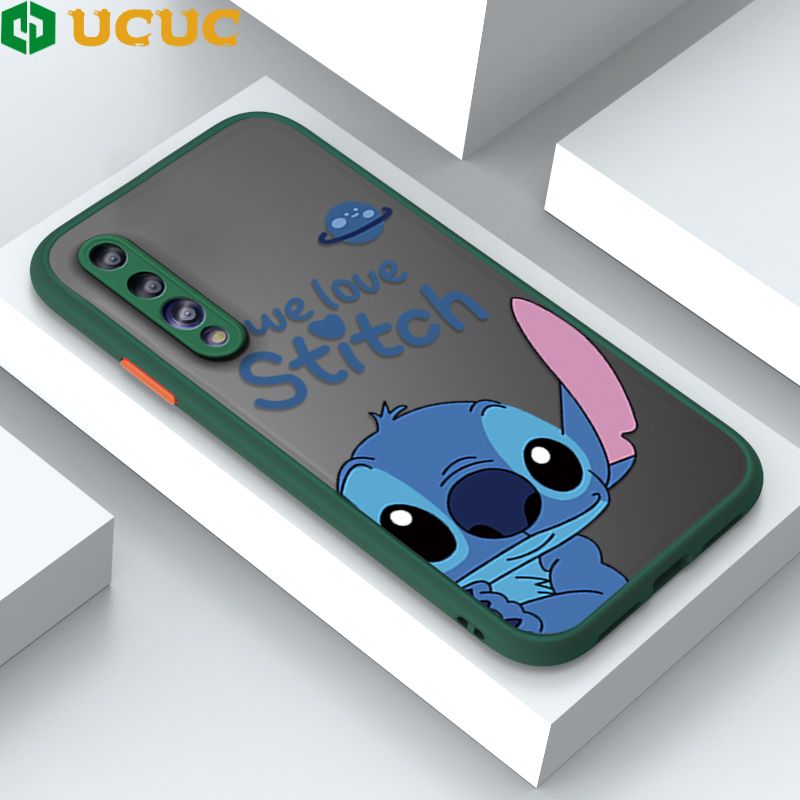UCUC for Huawei P20 Pro Back Cover Peeping Stitch Frosted Transparent Hard Phone Case Thin Shockproof Full Cover Camera Protect Case