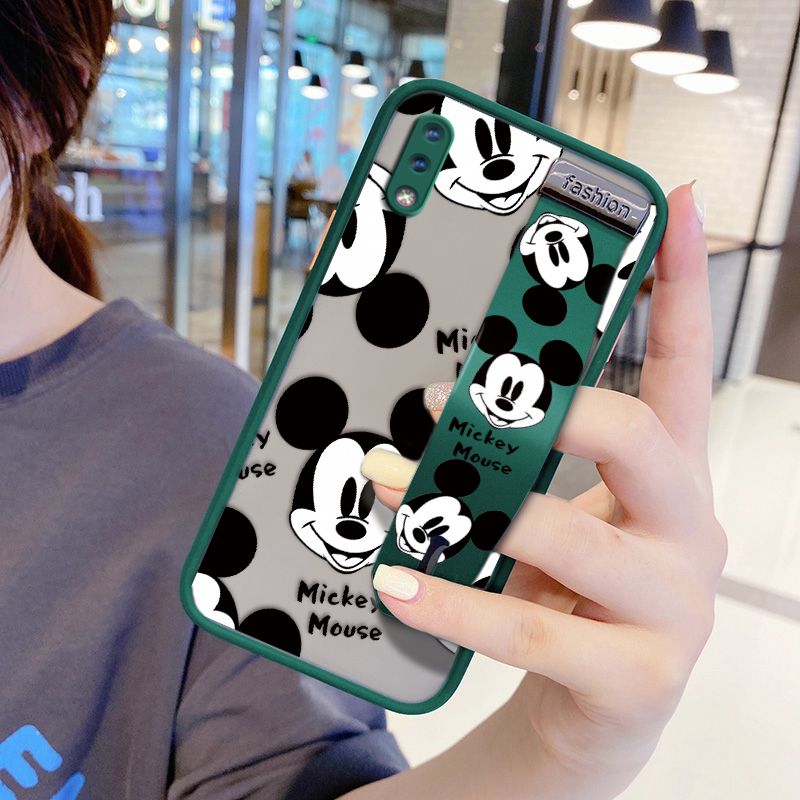 UCUC for Vivo Y93 Wrist Strap Case Cute Mouse Avatar Wristband Printing Cover Shockproof Ultra Thin Phone Case