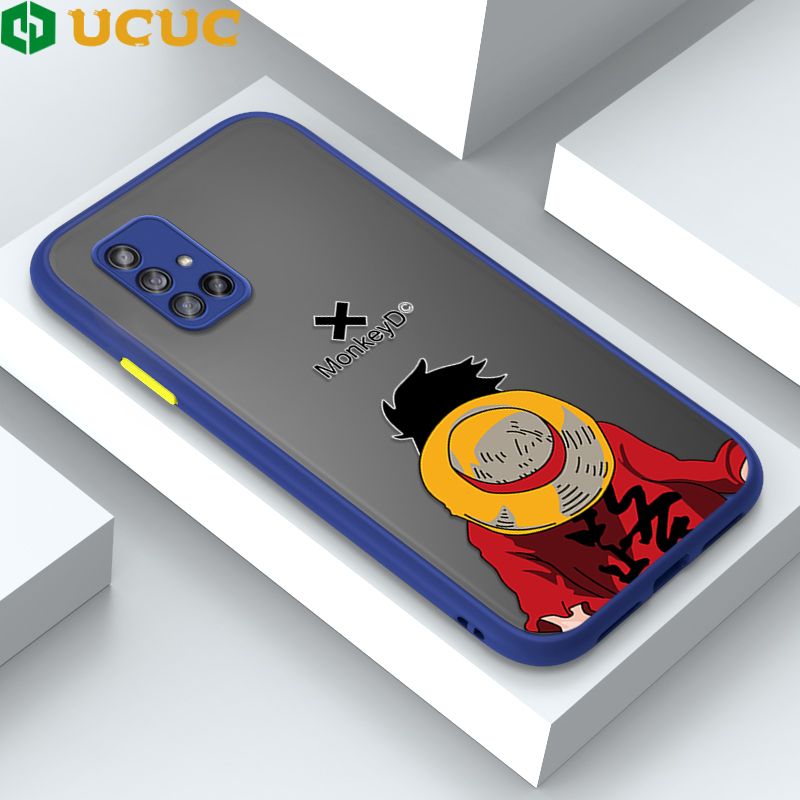 UCUC for Samsung Galaxy A71 5G Back Cover Back Shadow Luffy Frosted Transparent Hard Phone Case Thin Shockproof Full Cover Camera Protect Case