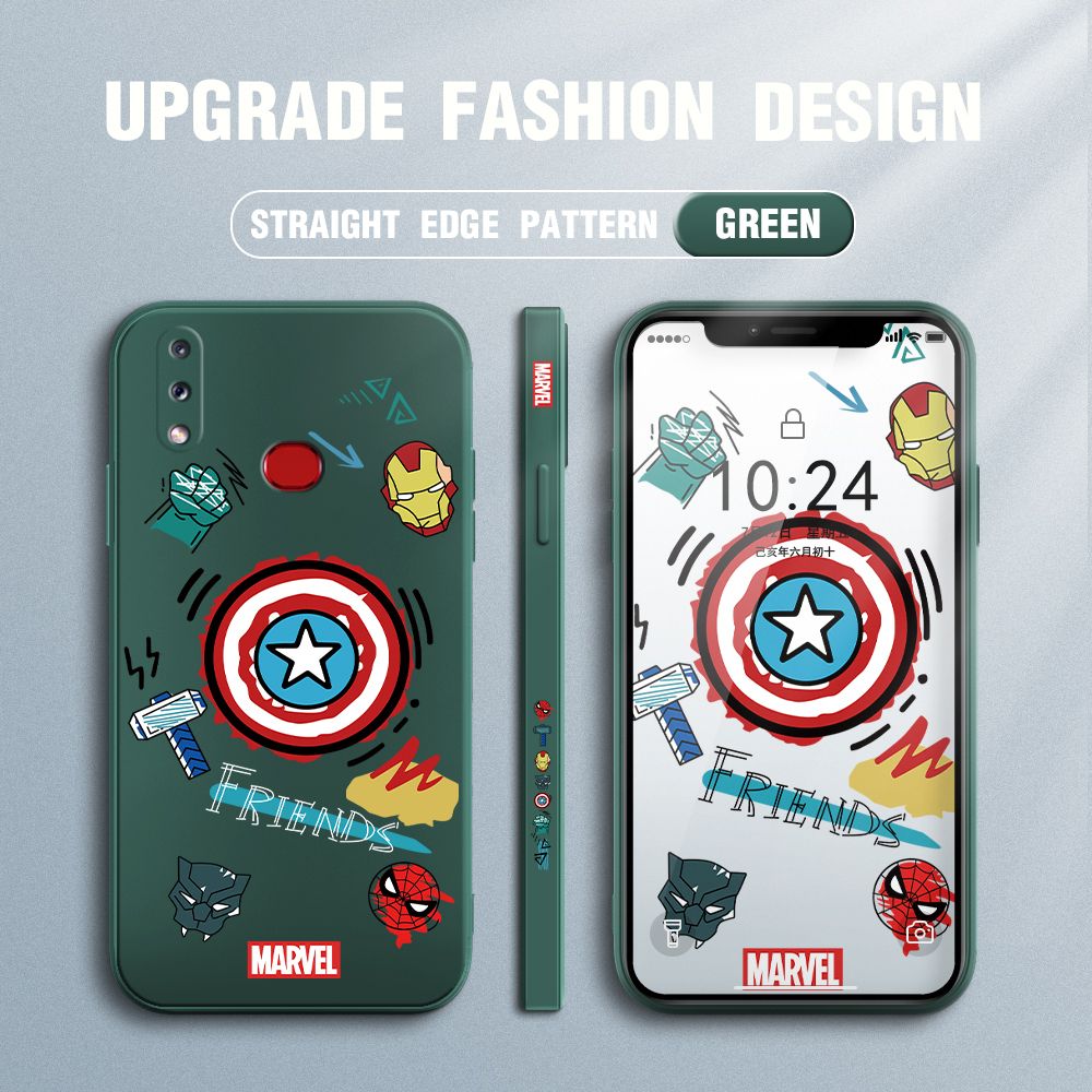 UCUC for Samsung Galaxy A10S Back Cover Creative Shield Ultra Thin Soft Luxury Square Multicolor Liquid Silicone Phone Case