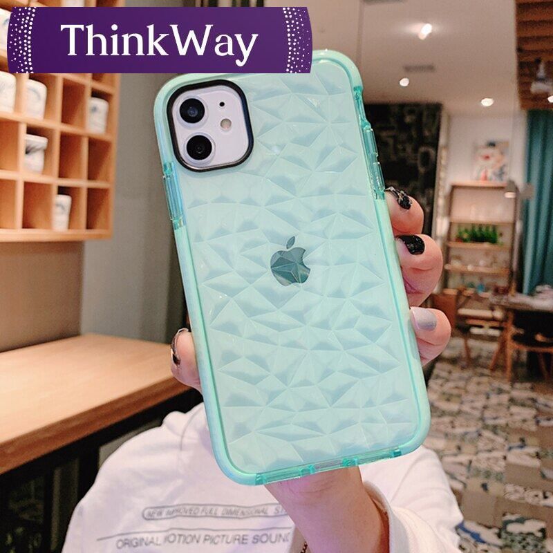 Transparent Phone Cases For iPhone 12 Pro 11 Pro Max XR X 7 8 Plus 6S 6 Plus Case Soft TPU 3D Diamond Full-Body Bumper Shockproof Cover For iPhone 12 Mini SE