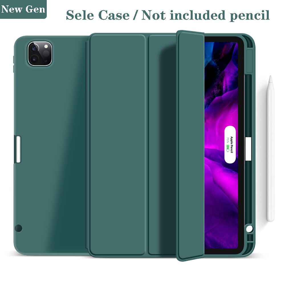 For iPad Air 4 10.9 Pro 11 12.9 2020 Case for iPad Pro 11 12.9 2020 2018 Air 4 Cover Funda Wireless Charge with Pencil Holder