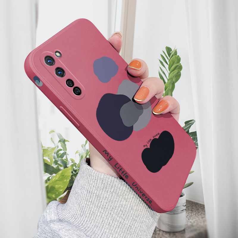 AMORVOR for OPPO Reno 3 5G Back Cover Color Mixture Clouds Side design Soft Case Liquid Silicone Phone Cases