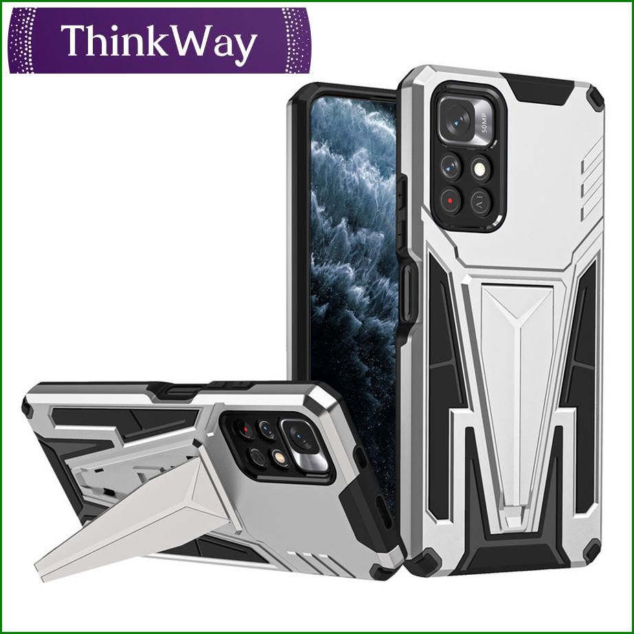 Heavy Duty Protective Case Cover with Kickstand Dual-Layer Design Grade Drop Tested Can be attached to a magnetic car mount For Redmi 9/Redmi 9 prime & Redmi 9A/Redmi 9i