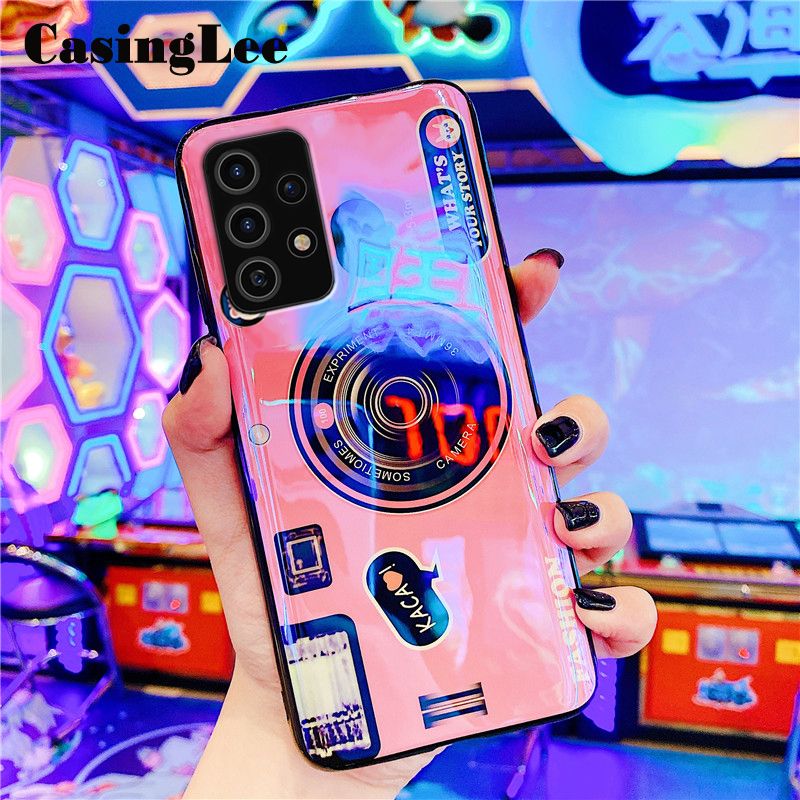 Protect Cover For Samsung Galaxy A13 4G Case Shockproof Blu-ray Cute Camera Cartoon Design Silicone Phone Cases For Samsung A13 4G Back Cover